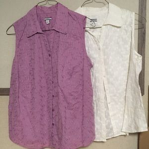 2 Croft and Barrow sleeveless blouses Sz 1X